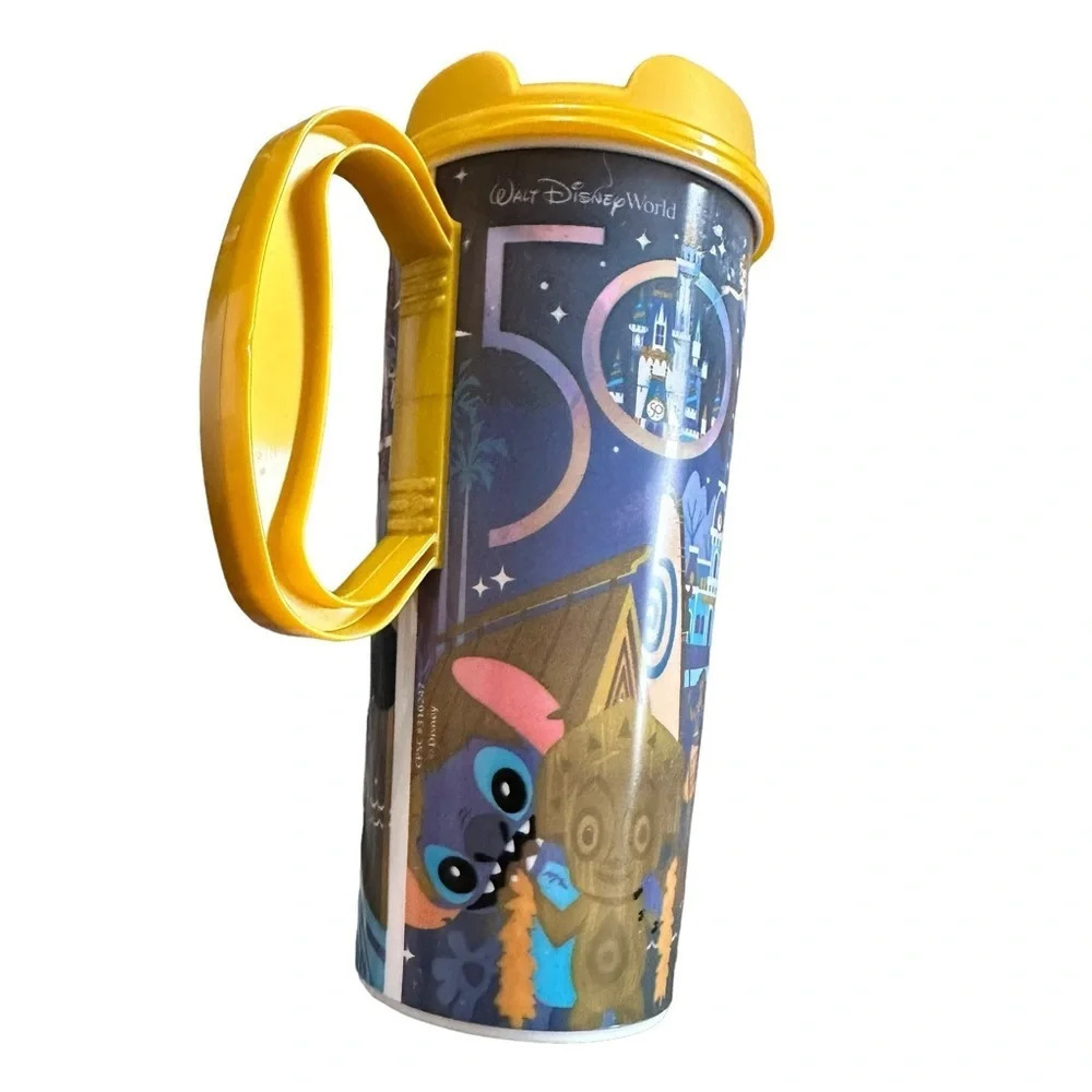 Disney World 50th anniversary tumblr with yellow lid
